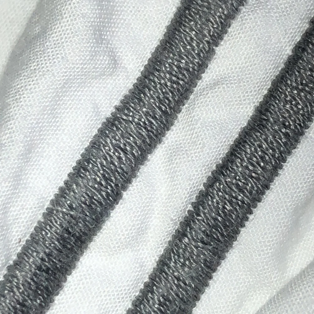 Restoration Hardware ITALIAN HOTEL SATIN STITCH Euro SHAM Fog White Silver